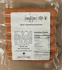 Beef Hot Dogs - 8pc Per LB - 80pcs