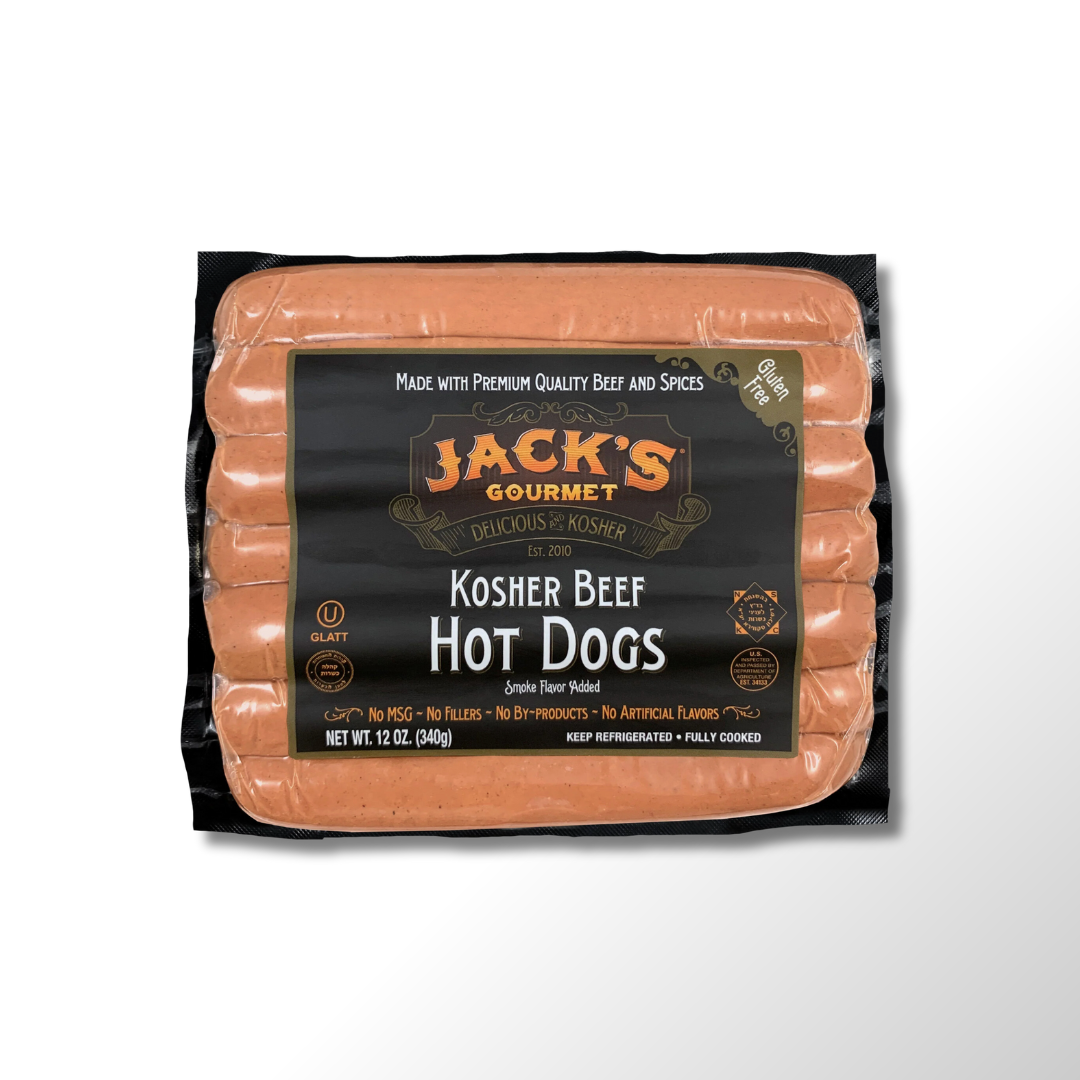 Beef Hot Dogs 12/14 oz - Strictly Kosher Product, Ideal for Everyday Consumers for Everyday Cooking