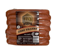 770 Glatt Kosher Beef Franks | 12/12oz retail packs