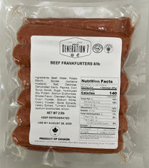 Beef Hot Dogs - 8pc Per LB - 80pcs