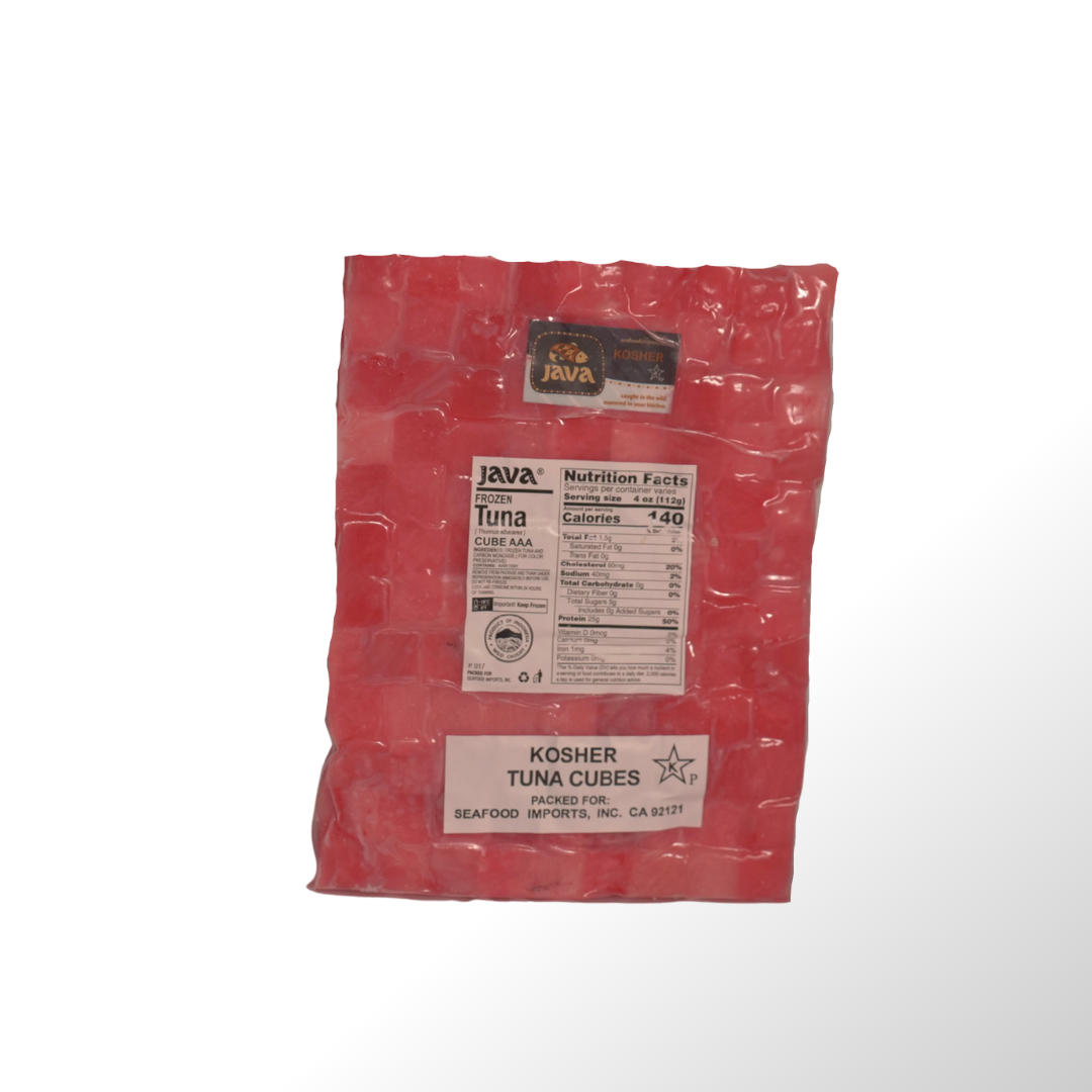 Java Tuna Cubes - 10lbs from My Kosher Meat - Glatt Kosher Tuna, Perfect for Family Meals and Kosher Salads