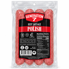 Generation 7 Polish Beef Sausage | 12x12oz Retail Packs